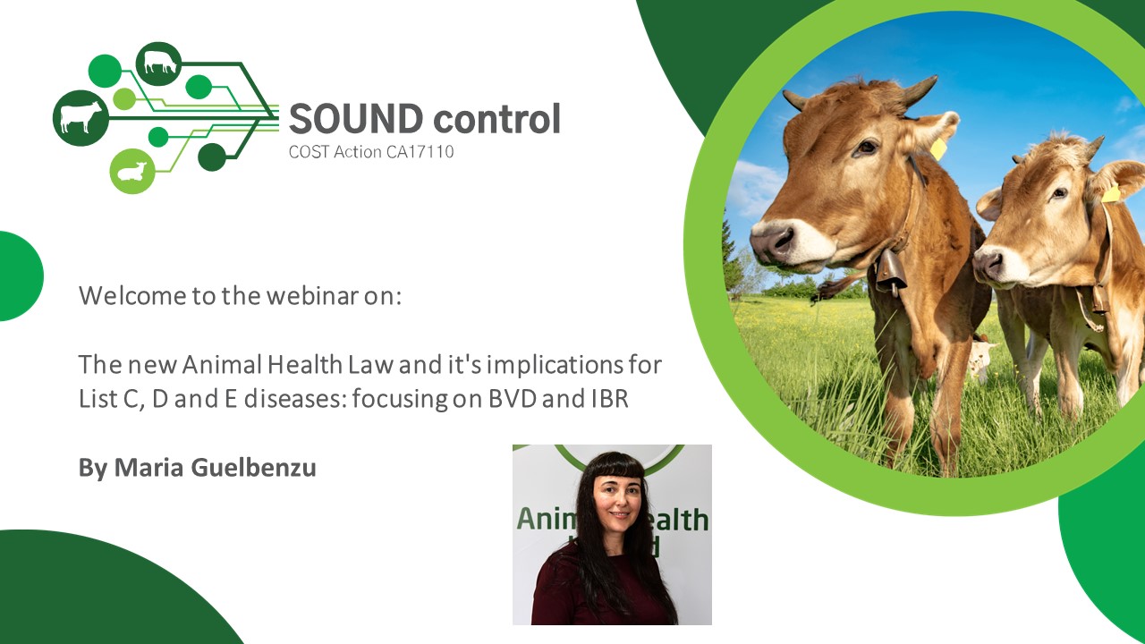 Webinar "The new Animal Health Law: focusing on BVD and IBR" by Maria Guelbenzu 14